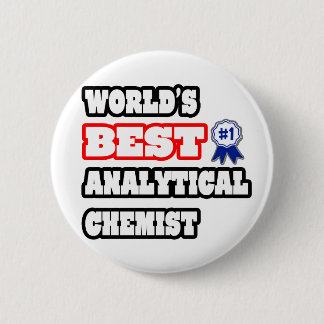 's Werelds beste analytische chemicus Ronde Button 5,7 Cm