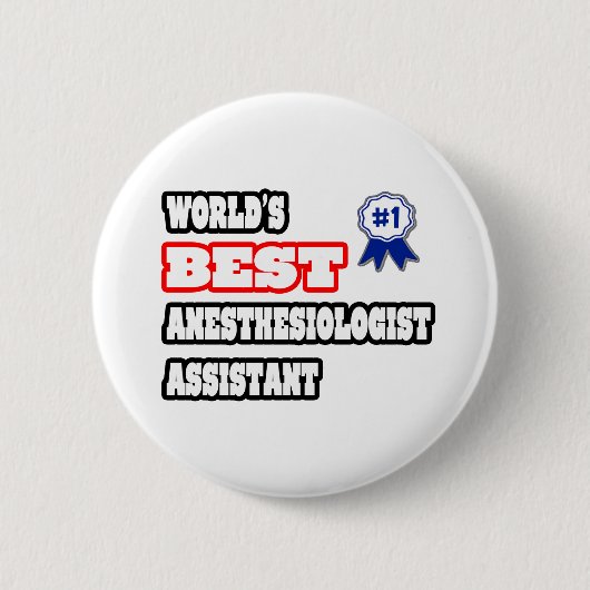 's Werelds beste anesthesioloog assistent Ronde Button 5,7 Cm (Voorkant)