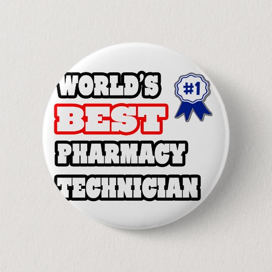 's Werelds beste apothekertechnicus Ronde Button 5,7 Cm (Voorkant)