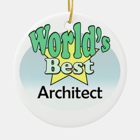 's Werelds beste architect Keramisch Ornament (Voorkant)