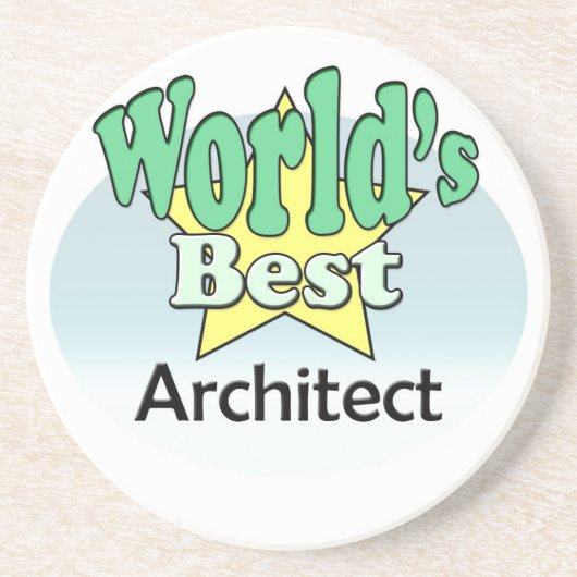 's Werelds beste architect Zandsteen Onderzetter (Voorkant)