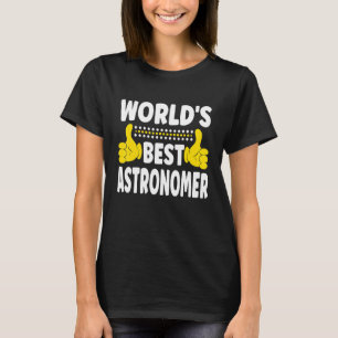 's Werelds beste Astronomere Titel van de Werkgele T-shirt
