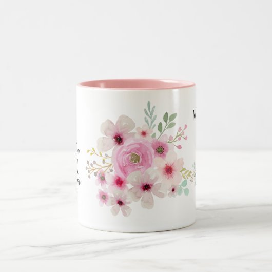 's Werelds beste AUNTY-MOK POEM, op maat Tweekleurige Koffiemok (Center)