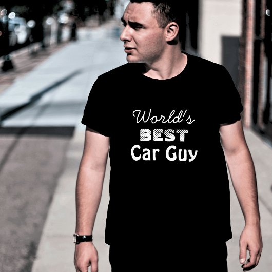 's Werelds Beste Auto Guy Black Mannen T-shirt