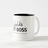 's Werelds beste baas Funny Boss Coffee-Mok Tweekleurige Koffiemok (Voorkant rechts)