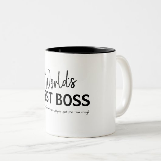 's Werelds beste baas Funny Boss Coffee-Mok Tweekleurige Koffiemok (Voorkant rechts)