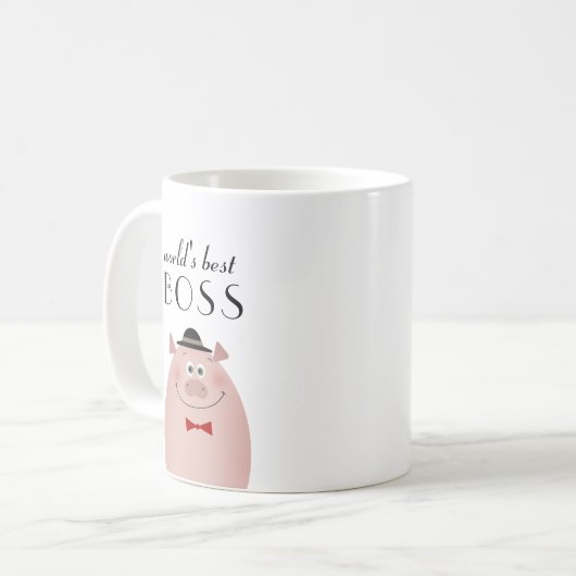 's Werelds beste baas grappig Koffiemok (Voorkant links)