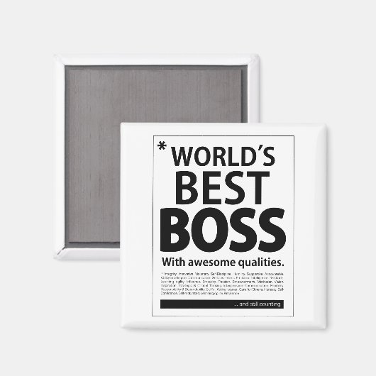 's Werelds beste baas, met een goede kwaliteit Magneet (Voorkant / Achterkant)