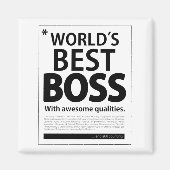 's Werelds beste baas, met een goede kwaliteit Magneet (Voorkant)