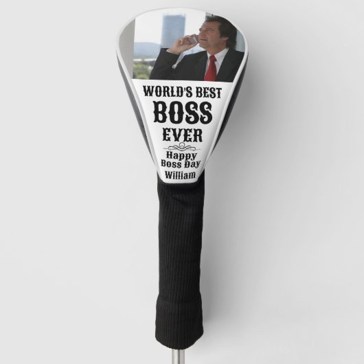 's Werelds beste baas ooit Happy Boss Day Golfheadcover (Voorkant)