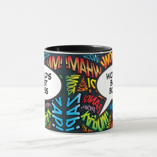 's Werelds beste baas plezier retro stripverhaal P Mok (Midden)