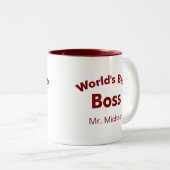 's Werelds beste baas Tweekleurige Koffiemok (Voorkant rechts)
