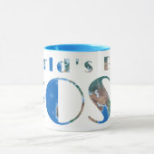 's Werelds beste baas, wereldwijde fysieke kaart Mok (Midden)