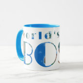 's Werelds beste baas, wereldwijde fysieke kaart Mok (Voorkant links)