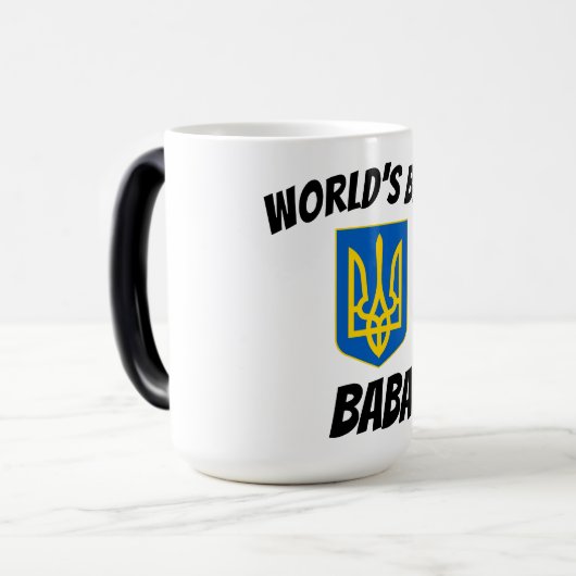 's Werelds beste Baba Tryzub Morphing-Mok Magische Mok (Voorkant links)