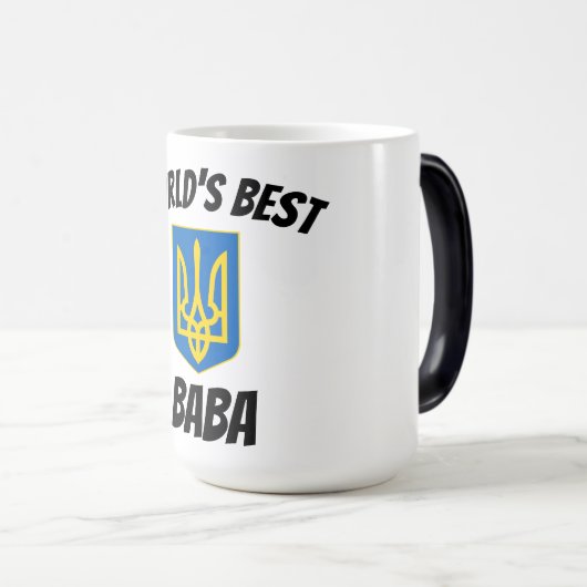 's Werelds beste Baba Tryzub Morphing-Mok Magische Mok (Voorkant rechts)