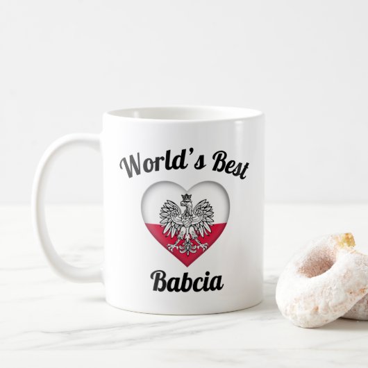 's Werelds beste Babcia koffie-Mok Koffiemok (Met donut)