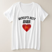 's Werelds beste baby-hart PLUS Shirt om zoet te b (Design voorkant)