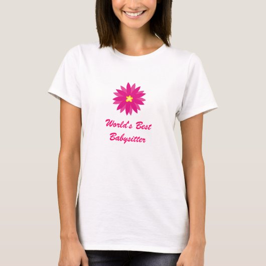 's Werelds beste babysitter T-shirt (Voorkant)