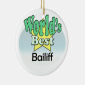 's Werelds beste bailiff Keramisch Ornament (Rechts)