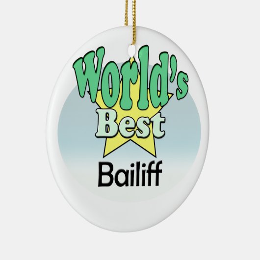 's Werelds beste bailiff Keramisch Ornament (Rechts)