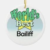 's Werelds beste bailiff Keramisch Ornament (Voorkant)
