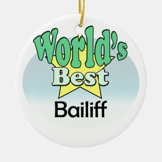 's Werelds beste bailiff Keramisch Ornament (Voorkant)