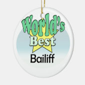 's Werelds beste bailiff Keramisch Ornament (Links)