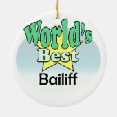 's Werelds beste bailiff Keramisch Ornament (Achterkant)