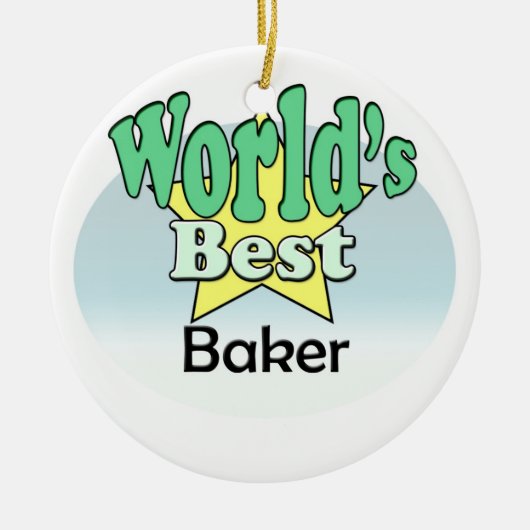 's Werelds beste Baker Keramisch Ornament (Voorkant)