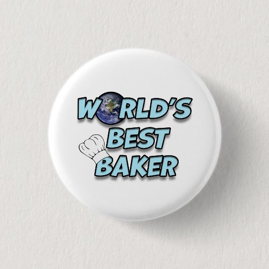 's Werelds beste Baker Ronde Button 3,2 Cm (Voorkant)