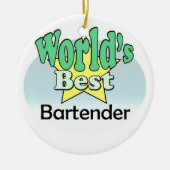 's Werelds beste barman Keramisch Ornament (Voorkant)