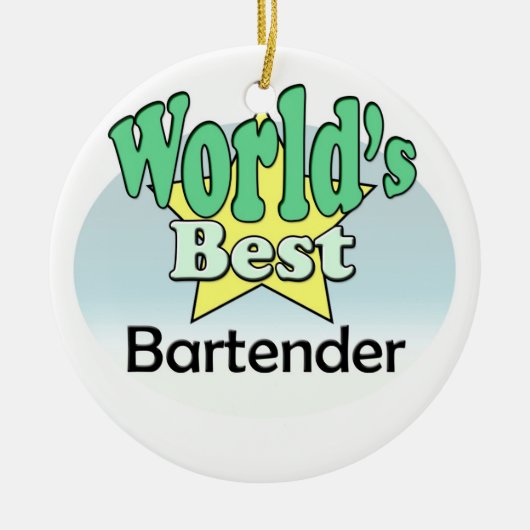 's Werelds beste barman Keramisch Ornament (Voorkant)