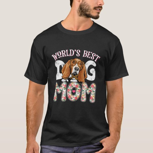 's Werelds beste Basset Hound Dog mam Leopard Funn T-shirt (Voorkant)