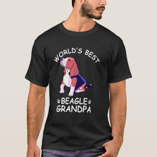 'S Werelds Beste Beagle Opa Groothond Schattige T-shirt (Voorkant)