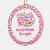 's Werelds beste bedrijfs-therapiekaartenhuis Keramisch Ornament (Links)