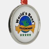 's Werelds beste beleidsvrouw Metalen Ornament (Rechts)