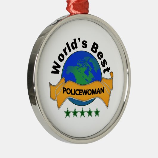 's Werelds beste beleidsvrouw Metalen Ornament (Rechts)