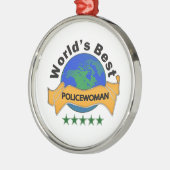 's Werelds beste beleidsvrouw Metalen Ornament (Links)