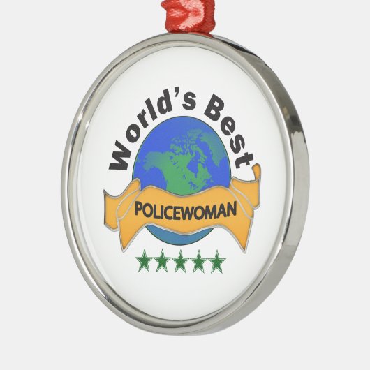 's Werelds beste beleidsvrouw Metalen Ornament (Links)