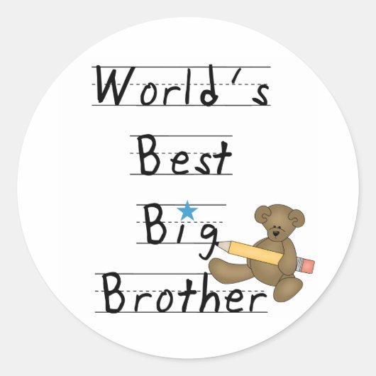 's Werelds beste Big Brother Ronde Sticker (Voorkant)