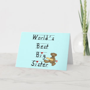 's Werelds beste Big Sister Tshirts en Gifts Kaart