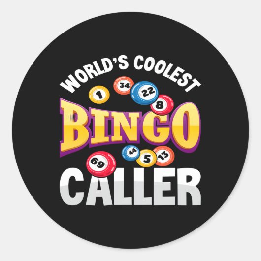 's Werelds beste bingo beller bingo speler Ronde Sticker (Voorkant)