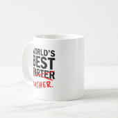 's Werelds beste boer | Funny Quote Black & Red Te Koffiemok (Voorkant links)