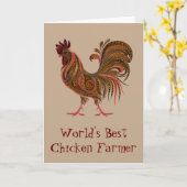 's Werelds beste Boerderij van Quote Quote Quote Q Kaart (Gele Bloem)