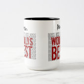 's Werelds beste bommenzwembad met aangepaste naam Tweekleurige Koffiemok (Center)