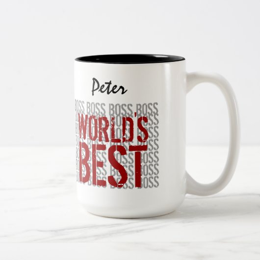 's Werelds beste bommenzwembad met aangepaste naam Tweekleurige Koffiemok (Rechts)