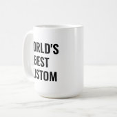 's Werelds beste borden aangepaste Mok Sjabloon ka (Voorkant links)