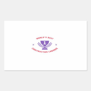 's Werelds beste bouwvakker Rechthoekige Sticker