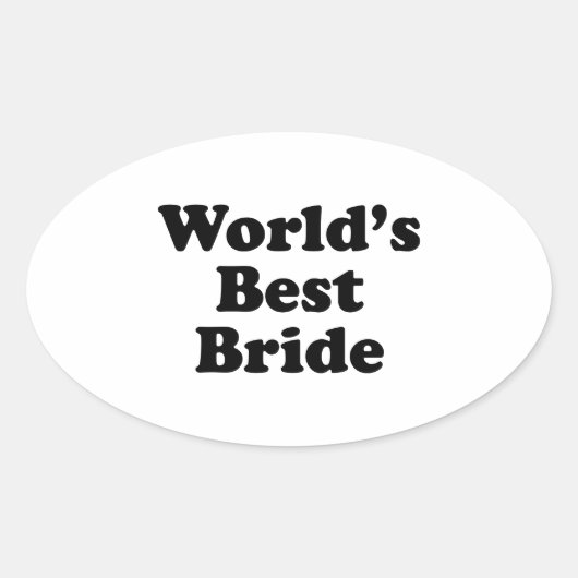 's Werelds beste bruid Ovale Sticker (Voorkant)